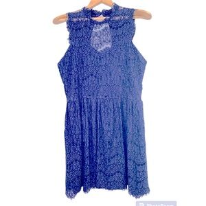 Xhilaration Mini Navy Lace Cocktail Dress in Size XL